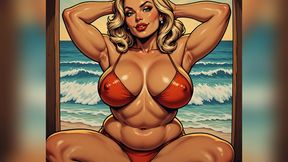 Tanned Beach Babes Ai Art