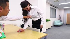 uncensored jav creampie fuck for japanese milf at job interview by her boss