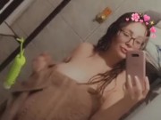 Pregnant Girl Does Towel Drop