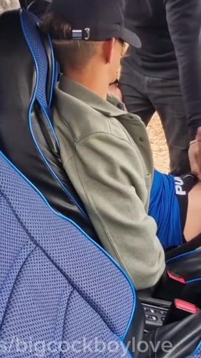 Thrilling moment from &quot;Hot cruise publicly fucked a young student&#039;s tight femboy hole in the cold autumn&quot;