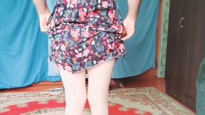 Naughty Sissy Looking Back with Over-the-shoulder Glance