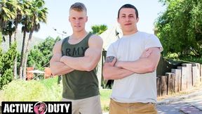 Eager Military Muscle Jocks' First Time Anal - Hot