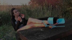 Extreme Blue High Heels
