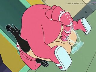 Zoidberg & Amy Classic Toon Movie scene