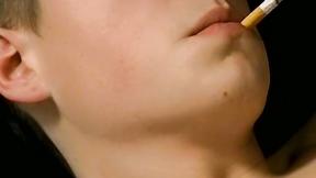 ”Stunning Jeremiah Johnson shoots load to his cigarette pack after jacking & su”