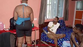 I was about leaving my incompetent boyfriend for not being able to satisfy me but his friend came in and helped him