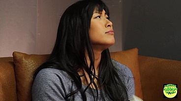 Tattoed Asian chick helps her foxy friend get over her boyfriend with some lesbo action