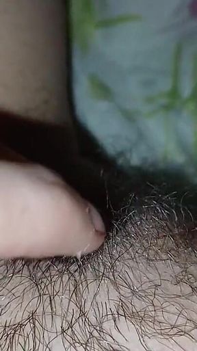 I Masturbate My Hairy Wet Pussy Until I Cum Close up