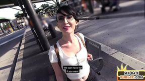 Public tattooed amateur fucked outdoor in car by sex date