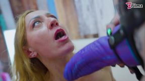 Big Strapon Inked Beautys Friends Ass Wrecking