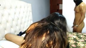 Ariana Hotwife dominates her cuckold hubby with a hot mouthful of cum