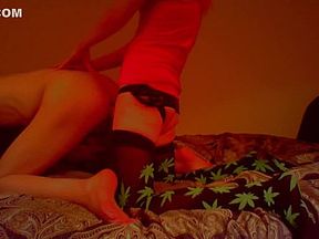 GF Toying and Pegging sexy BF's ass with big strap-on