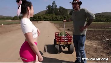 Amateur Latina Pixie meets and seduces a farmer in his barn.
