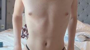 Amateur trans stroking and cumming on your face POV