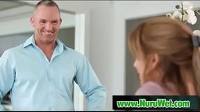 Marcus London &amp_ Chloe Scott soapy touching before massage