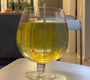 Jerked again in the big bowl of piss 20 mins later