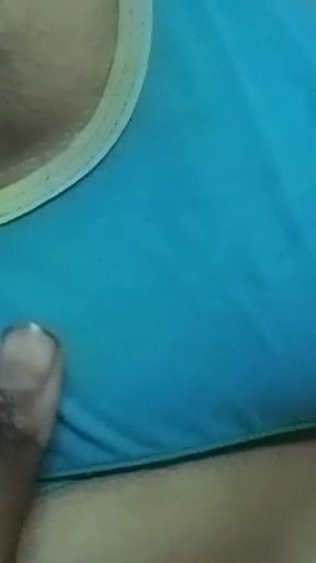 Blue Bra and panties wearing aunty enjoying sex   Clip 1