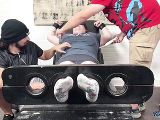 TICKLISH HONEYS - TKLNurse Blindfolded and Tag Team Tickled by Magic Tickler Until This honey Gigglegasms