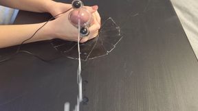 Close-Up Teasing Cock Massage With Vibrator - Massive Cum!