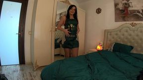 beautiful latina step-mom masturbating afeter ironing