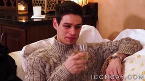 Handsome gay Michael DelRay sucked off before anal funtime