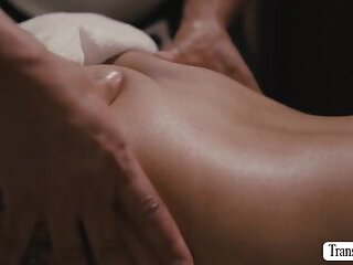 Black masseur analed his shemale client