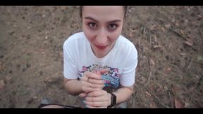 I Flashed My Cock to a Lonely Girl in the Forest and She Helped Me Cum