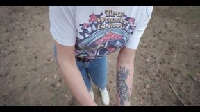 I Flashed My Cock to a Lonely Girl in the Forest and She Helped Me Cum