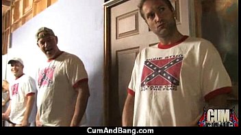 Cum Slut Introduced To Bukkake 15