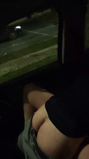 Dogging Stranger catches my wife in public parking and fucks her pussy until cumshot - Caught by voyeur P2 - MissCreamy   Clip 1