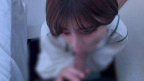 立ちフェラてキンキンにさせて最後は精子をこっくん Cum In Mouth Gokkun