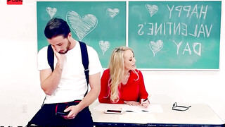 Big Boob Babe Teacher's Pet Gets A Valentine Day Surprise