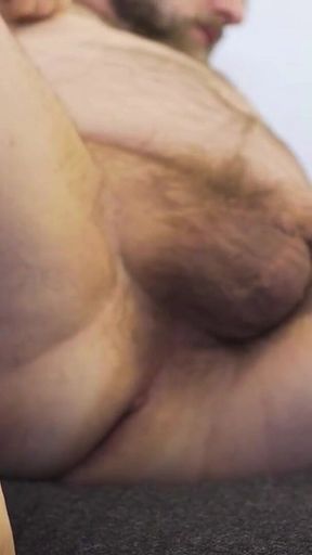 Hairy Daddy Bear Jerking of Using Non Jo Hand Lol
