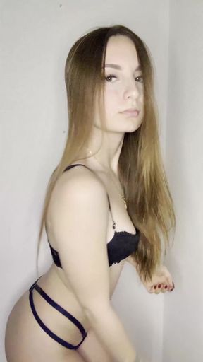 Tiny teen shows off her tits on OnlyFans