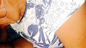 We snuck out to the terrace with my stepmom for wild sex &mdash;  barely avoiding getting caught