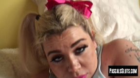 BBW slut Saskia Squirts has her fat body dominated so rough and hard by Pascal White