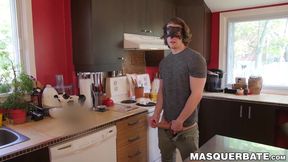 Long haired attractive stud Jake does a good job of jerking himself