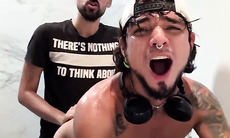 A massive cock ravages a Wrecked in the Mall Bathroom