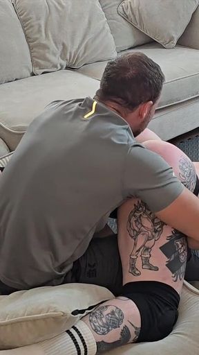 Alpha Spanks His Tattooedgymcub