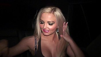 Blonde girl in public giving head to random guy