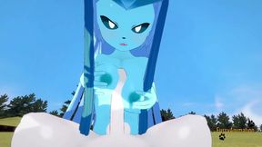 POV Glaceon Gives Seductive Boobjob & Gets Fucked By Rough Cinderace For Creampie
