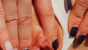 NAUGHTY STEPSISTER MASTURBATES AND CUMS LOUDLY OUTSIDE! EXCELLENT PUSSY CLOSE-UP!