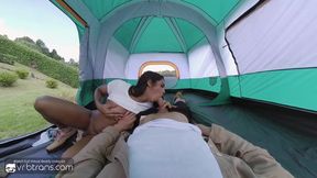 Teen Brazilian TS Havenna Chokes Gushes Destroys Camper Bareback pt2
