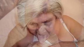 ”HELLOGRANNY Amateur grandma has big unshaved cunt & old tits”