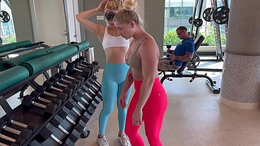FIT LESBIANS FUCK with CUCK WATCHING