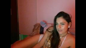 Karitolinda Lies on Bed and Masturbates