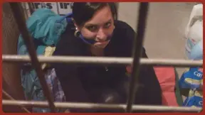 Busty gypsy bitch gets punished by couple in home basement