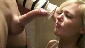 My huge cock penetrates her deep throat and reaches her tonsils