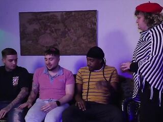 Sexy atmosphere behind the scenes of a homo porn film (FULL VERSION ON RED)