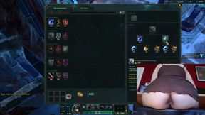 Stretched Butthole Display While Gaming in League of Legends